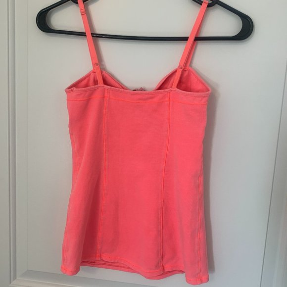 Aritzia Talula Bustier Style Tank Top - Bright Coral, Size Small - Picture 2 of 3